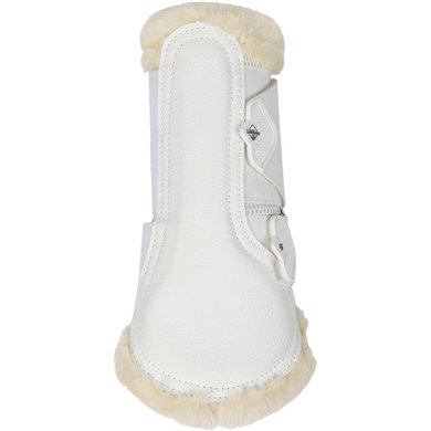 LeMieux Brushing Boots Fleece Edge Mesh Wit/Naturel