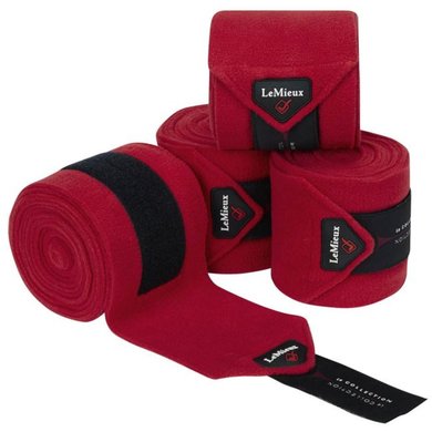 LeMieux Bandages Luxury Polo set of 4 Chilli Red Full