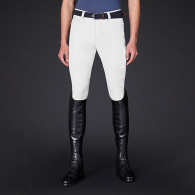 Mountain Horse Pantalon d'Équitation Robin Prise de Genou Hommes Blanc