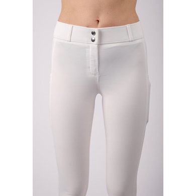 Montar Pantalon d'Équitation Echo Rebel Prise de Genou Blanc