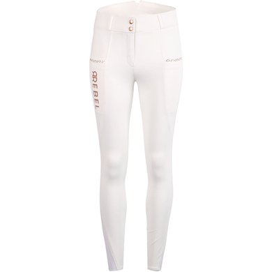 Montar Pantalon d'Équitation Rosegold Full Grip Blanc