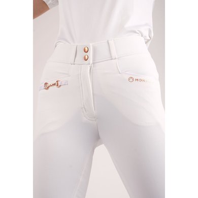 Montar Pantalon d'Équitation Molly Rosegold Highwaist Full Grip Blanc