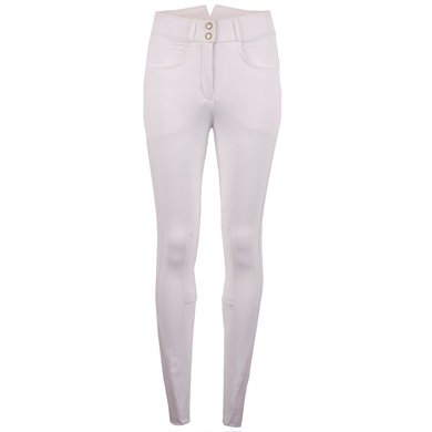 Montar Pantalon d'Équitation Essential Yati Highwaist Prise de Genou Blanc