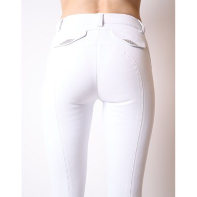 Montar Pantalon d'Équitation Femka Full Grip Junior Blanc EU 158