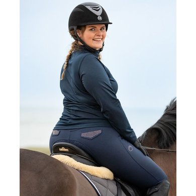Montar Pantalon d'Équitation Briella Rosegold Full Grip Bleu Foncé