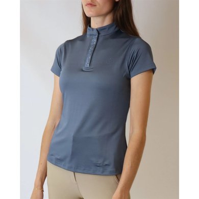 Montar Shirt Briella Crystal Short Sleeves Dove Blue