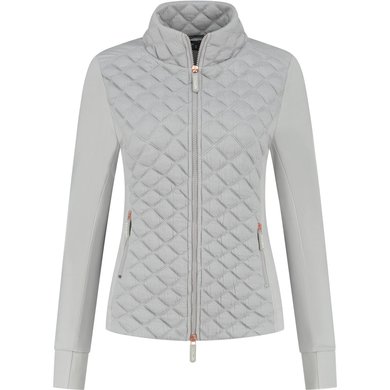 Mrs. Ros Veste Quilted Shine Oyster Grey XL