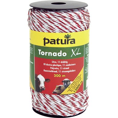 Patura Tornado XL Kunststofdraad Wit/Rood 1000m