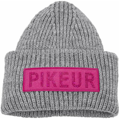 Pikeur Mütze mit Logo Grau Meliert