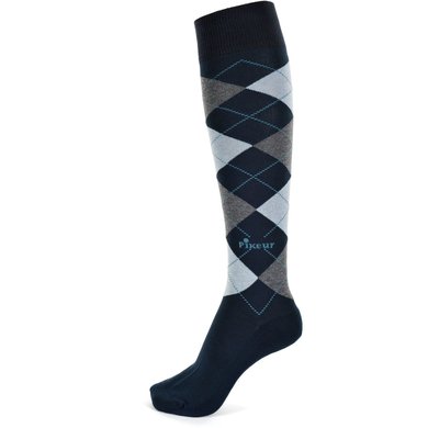 Pikeur sokken Navy/Grijs Dots