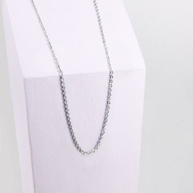 Ponytail&Co Necklace with flat ovel Chains Steel 32+6cm