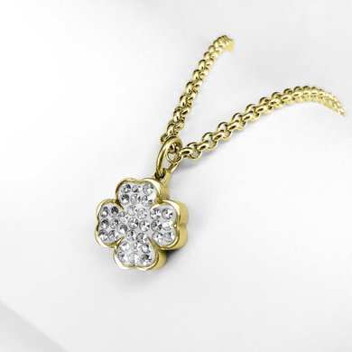 Ponytail&Co Pendant Clover with CZ Stones Gold