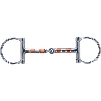 Harrys Horse D-ring Snaffle with Copper Rollers