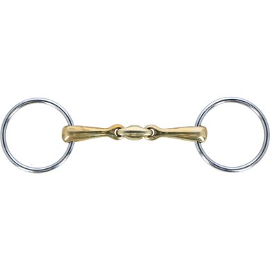 Horka Double Jointed Loose Ring Snaffle Gb 18mm Goldbrass