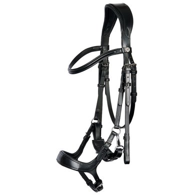 Harrys Horse Bridle Release with an Adjustable Noseband Black