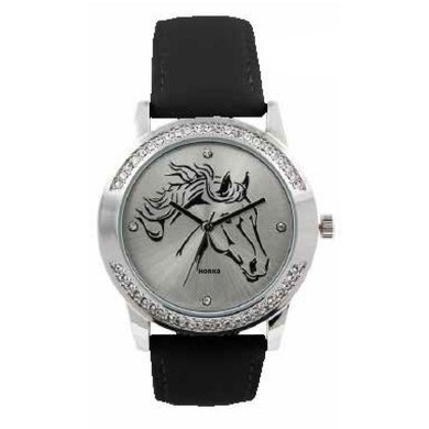 Horka Horloge Horse Deluxe Zwart