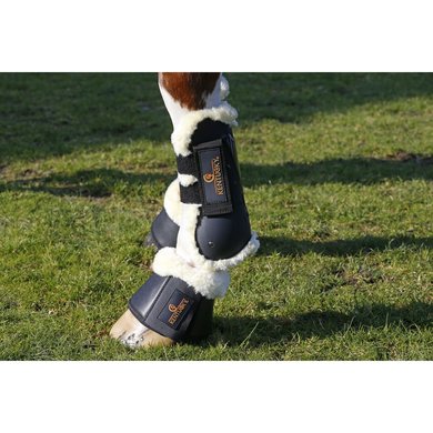 Kentucky Horsewear Protèges-Tendons Air Sheepskin Noir Full