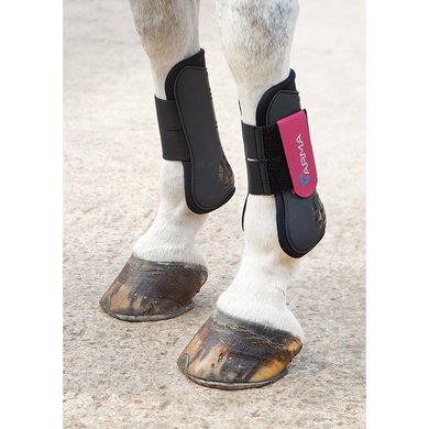 Arma by Shires Tendon Boots Black/Raspberry