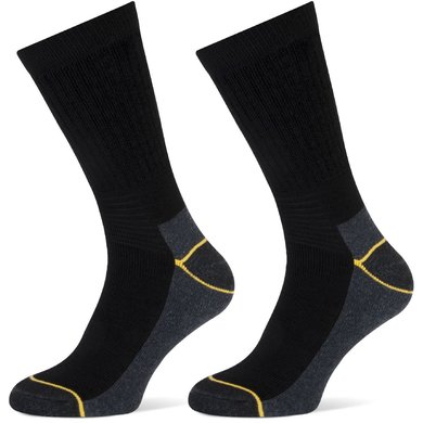 Stapp Yellow Socks Worker 2 Pack Black
