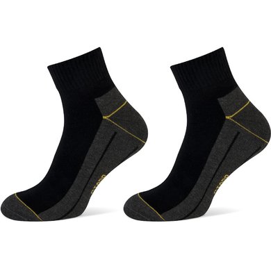 Stapp Yellow Socks Quarter 2 Pack Black