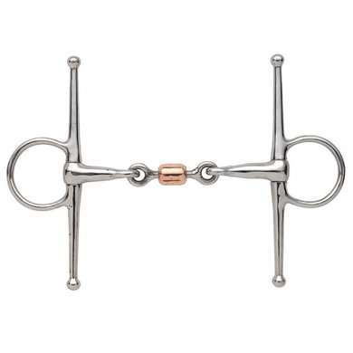 Shires Full Cheek Snaffle with Copper Peanut RVS