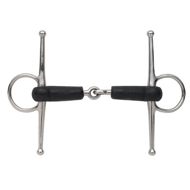 Shires Full Cheek Snaffle Soft Rubber Covered Black