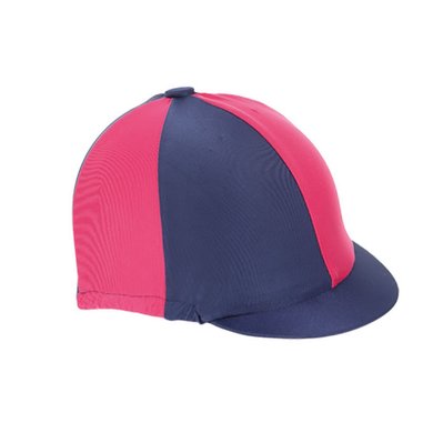 Shires Cap Cover   Navy/Raspberry One Size