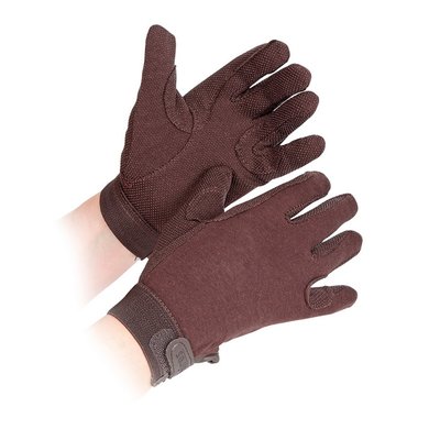 Shires Riding Gloves Newbury Adults Brown
