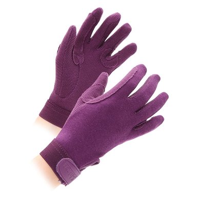 Shires Riding Gloves Newbury Adults Purple