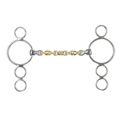 Shires Bit Brass Alloy Waterford Three Ring Gag Brass