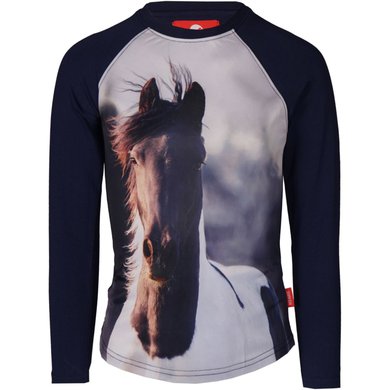Red Horse T-shirt Pixel Kids Twilight Bleu 104