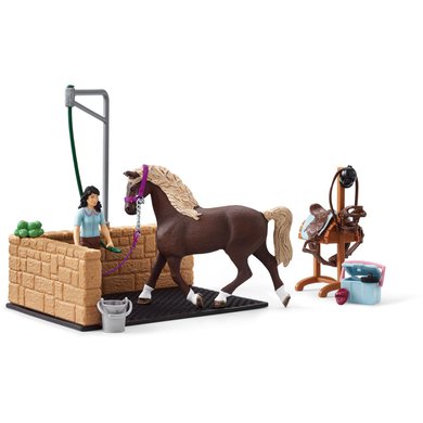 Schleich Playset Horse Club Box De Lavage Pour Chevaux Avec Emily & Luna Multicouleur 24,3x6,6x18,8