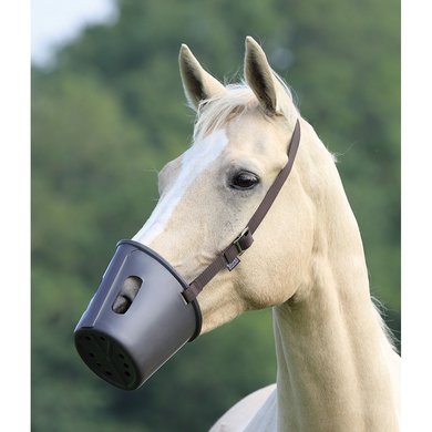 Shires Grazing Mask Plastic Brown One Size