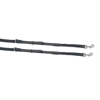 Aviemore Side Reins Leather and Elastic Black 80x1,5cm