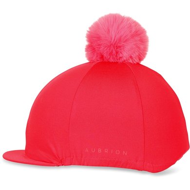 Aubrion by Shires Cap Cover Pom Pom Coral One Size