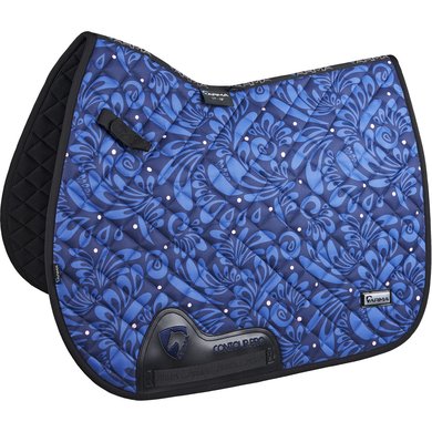 Aubrion by Shires Saddlepad Hyde Park Navy Paisley