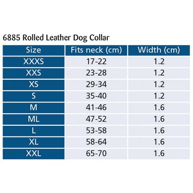Dog Collar Size Chart