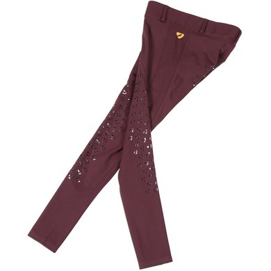 Aubrion by Shires Riding Legging Albany Girls Black Cherry