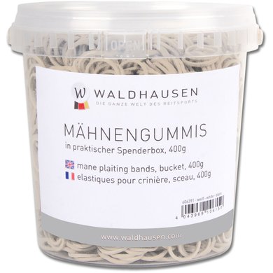 Waldhausen Manenelastiekjes in Emmer Wit 400g