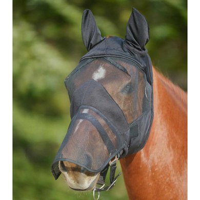 Waldhausen Fly Mask Premium with Ears and Nose Black XFull