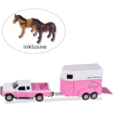Waldhausen Play Set Car with Horse Trailer Pink