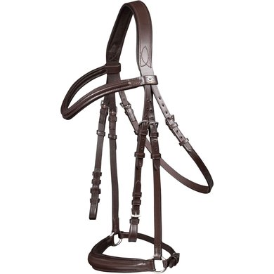 Waldhausen Snaffle Bridle X-Line Hannover Brown Pony