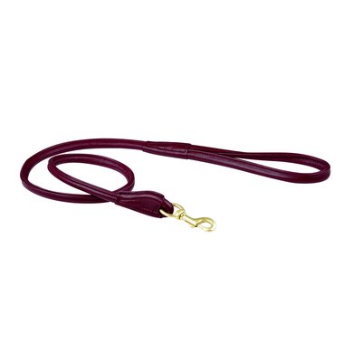 Weatherbeeta Laisse pour Chien Rolled Leather Maroon M