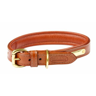 Weatherbeeta Collier pour Chien Padded Leather Tan