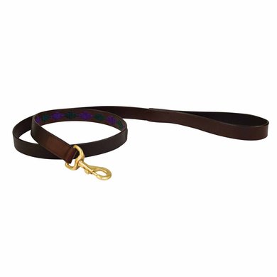 Weatherbeeta Dog Lead Polo Beaufort/Brown/Purple/Teal M