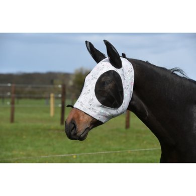 Weatherbeeta Fly Mask Stretch Bug Eye Saver with Ears Sea Unicorn Print