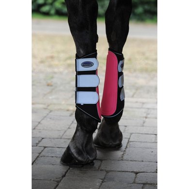 Weatherbeeta Tendon Boots Reflective Single Lock Pink/Silver