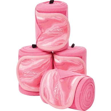 Weatherbeeta Bandages Swirl Marble Fleece Roze 3,5m