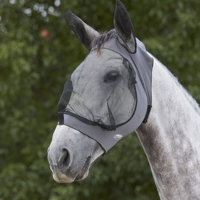 Weatherbeeta Fly Mask Deluxe Stretch with Ears Grey/Black