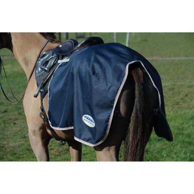 Weatherbeeta Exercise Rug Essential Fleece Lined Quarter Navy/Silver/Red